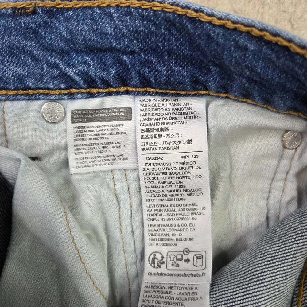 Levi 511 Jeans Mens 33x32 Blue Straight Leg Red Tab Western Riding Casual